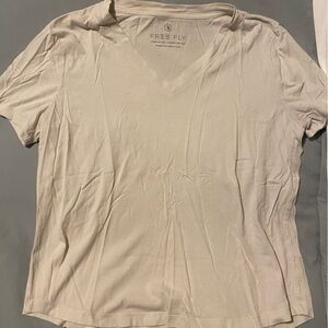 Women’s Free Fly White V-Neck
